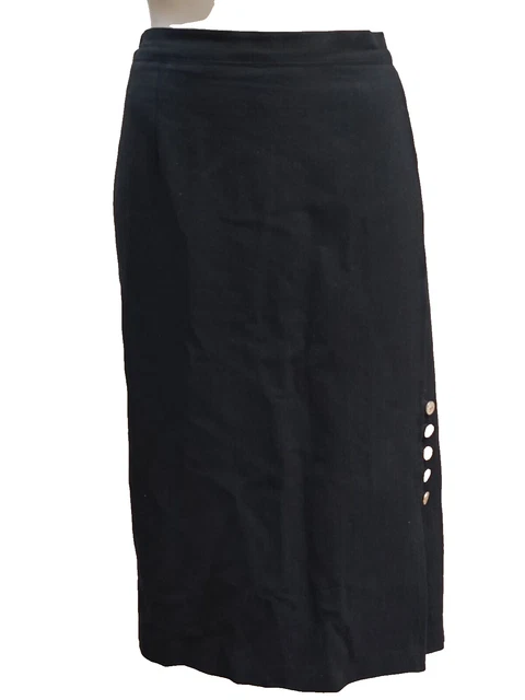 JUPE TULIPE MI LONGUE noir Valery Day taille 46 EUR 14 00 PicClick FR