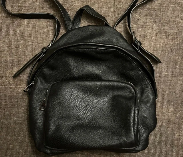 Mini Dome Faux Leather Universal Thread 11" Backpack Purse black...