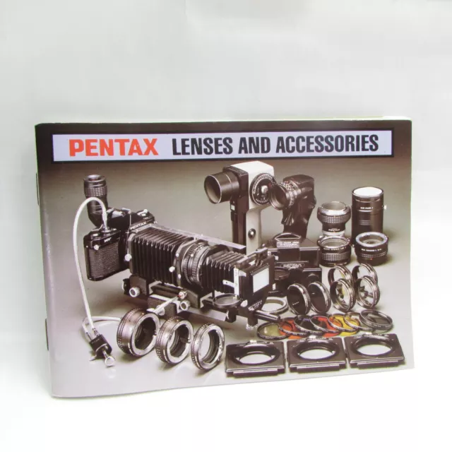 Pentax Lenses & Accessories System Information Guide 1984 PK Booklet S211118