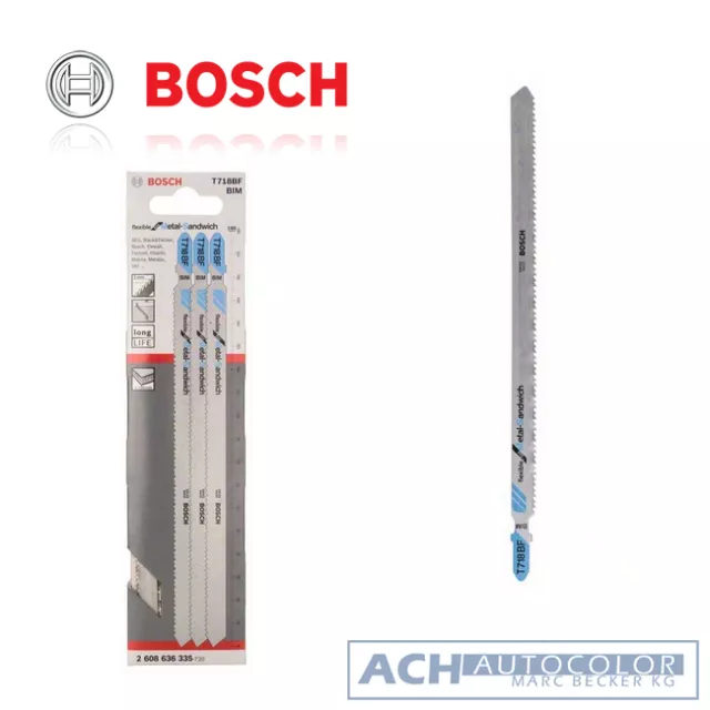 Bosch 3x Hoja para Caladora T 718 Bf Metal-Sandwich para Curvas Y Winkelschnitte