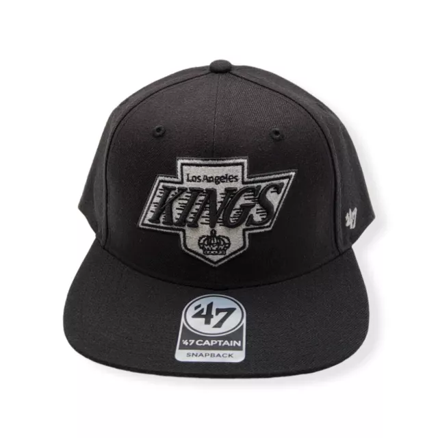 '47 Los Angeles Kings Captain No Shot Vintage Black Adjustable Snapback Hat Cap