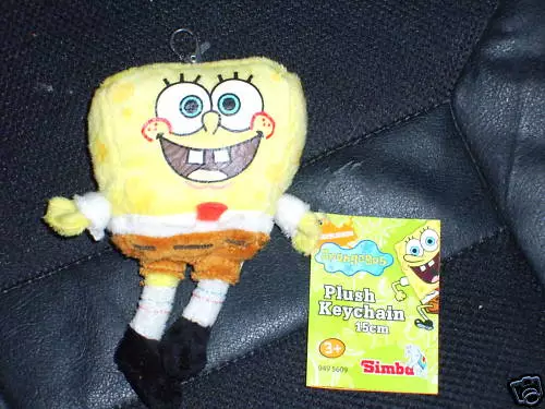 SpongeBob Schwammkopf * ORIGINAL * 15cm neu Karabiner Schlüsselanhänger Plüsch