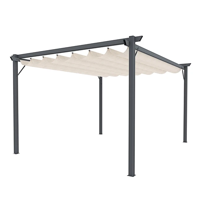 GAZEBO PERGOLA 3 x 4 m pergolato acciaio con telo impermeabile