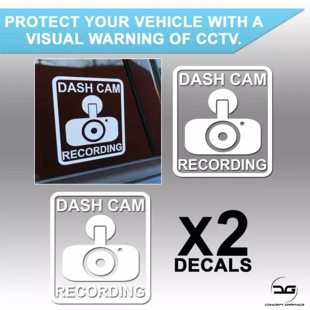 Dash Cam Aufnahme Auto Sicherheit Fenster Stoßstange Vinyl Aufkleber Aufkleber CCTV Auto Van