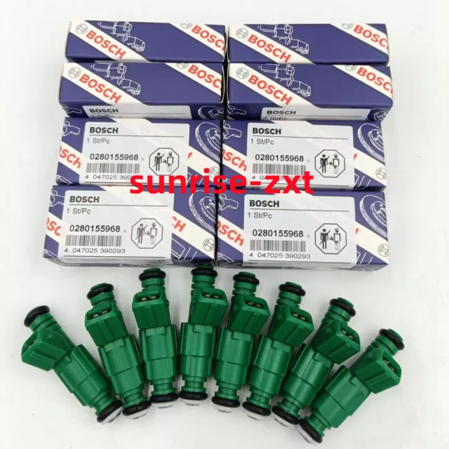 8pcs OEM 0280155968 Bosch Fuel Injectors For 42lb LS1 LT1 Chevy Ford Mustang