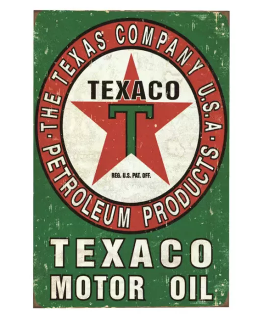 Vintage Look Texaco Metal Sign Gas & Oil, 8 X 12 , Home, Man Cave, Garage, Decor
