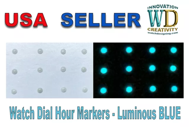Watch Dial Hour GOLD Markers 12 pieces Indices Indexes Numerals Dots Bars  parts