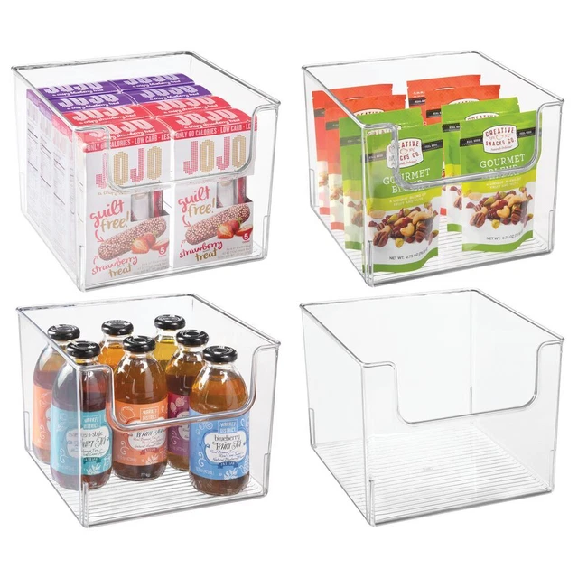 mDesign juego de 4 cajas de almacenamiento para alimentos