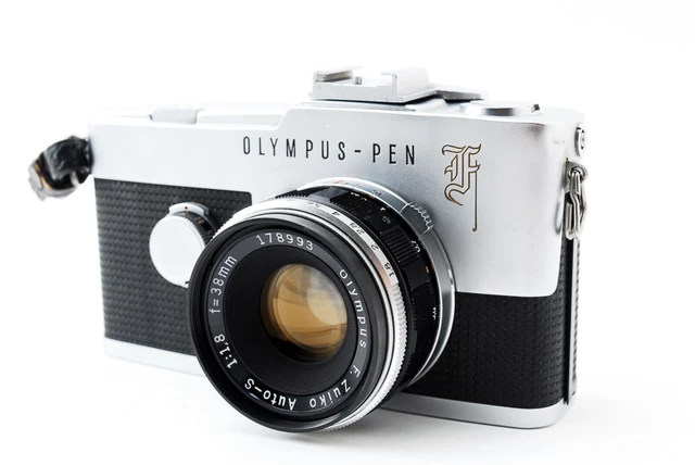 [EXC+++++ ] Olympus Pen F w/ F.Zuiko Auto-S 38mm f/1.8 Lens w/ Strap Japan #571