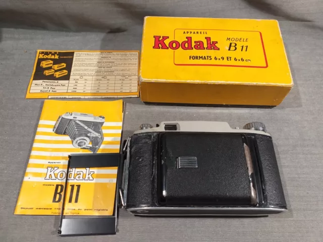 Appareil Photo à Soufflet Kodak B-11 vintage avec boite et notice