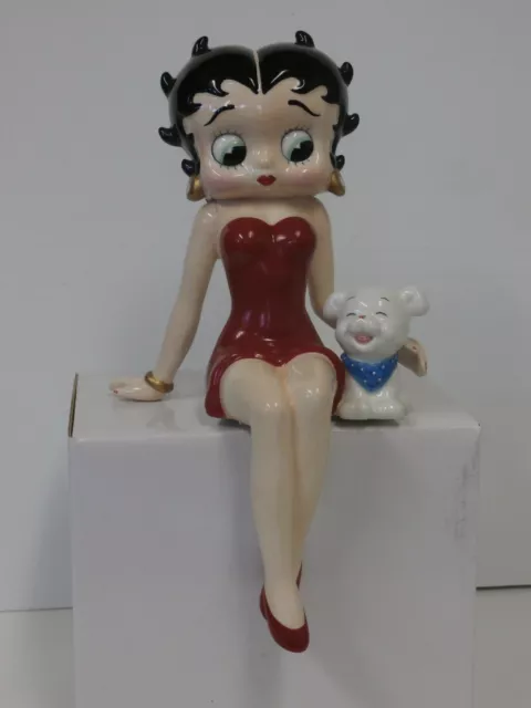 Rare Vintage Betty Boop  & Pudgy Sitting Ceramic Figurine 10-1/2" tall