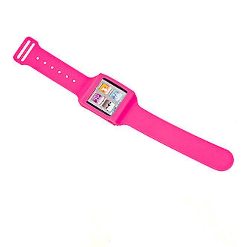 Bracelet Pour Étui de Poignet en Silicone iPod Nano 6G 7G 6 7 Génération Rose