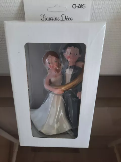 Couple de mariés figurine en résine décoration gâteau de mariage wedding cake