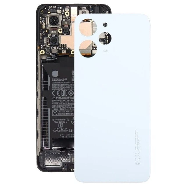 For Xiaomi Redmi 12 4G OEM Glass Material Battery Back Cover white
