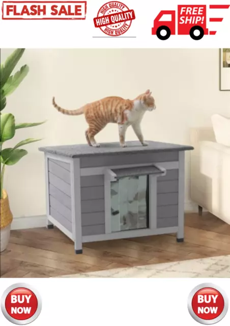 Bleskoski Outdoor Cat House Indoor Cats and Other Small Animals, Waterproof Roof