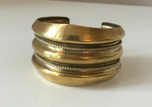 Bracelet Manchette Articulé Ancien Art Déco 1930 Fabon Fse Paris - Rare, Occasion, Réf 822 Déposé