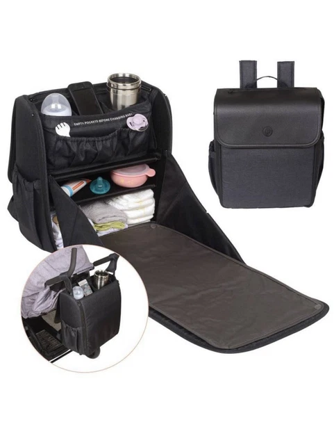Brand New: Lulyboo Diaper Bag/Changing Station with Removable Stroller Cady - BL