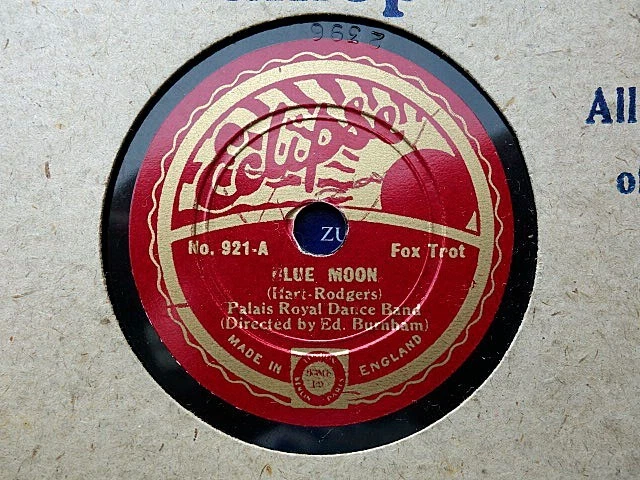 PALAIS ROYAL DANCE BAND - Blue Moon / I Found My Heaven 8" 78 rpm disc (A+)