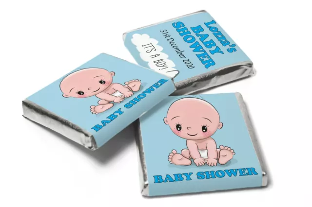 Baby Shower Chocolates Personalised Favours Neapolitan Chocolates Boy V3 3