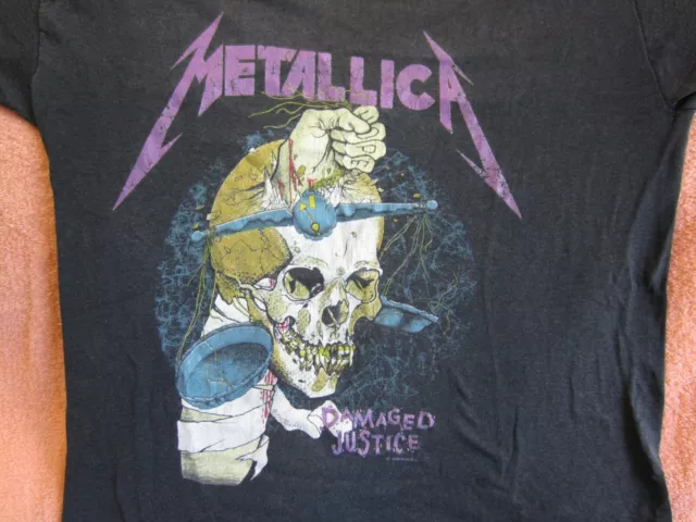 Vintage METALLICA Concert Shirt 1988 XL Damaged Justice Rare Original 80s Metal