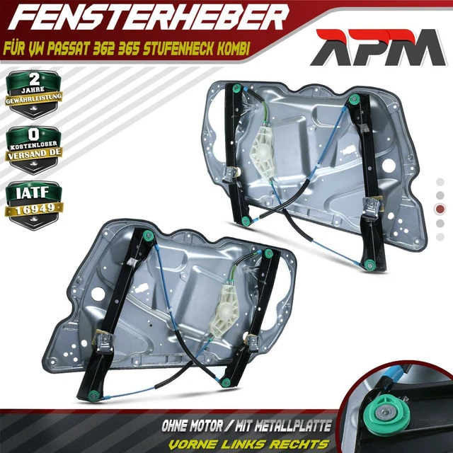 2x Alzacristalli Con Piastra Base Anteriore Sinistra Dx per VW Passat 362/365