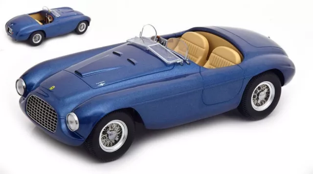 Modellino auto scala 1:18 KK Scale modellismo FERRARI 166 MM BARCHETTA 1949 blu