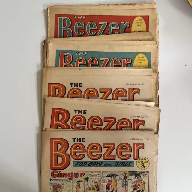 the beezer comic 5 Issues 16 Oct 1965- 6 Jan 1973