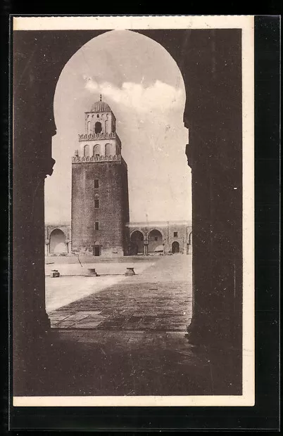 CPA Kairouan, Minaret de la Grande Mosquee