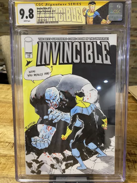 Invincible #12 Blank Sketch Variant CGC 9.8 Cover Sketched/signed Ryan Ottley