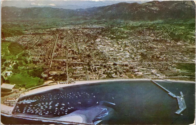 Santa Barbara CA Calif Aerial View Vintage Postcard D82 UNUSED