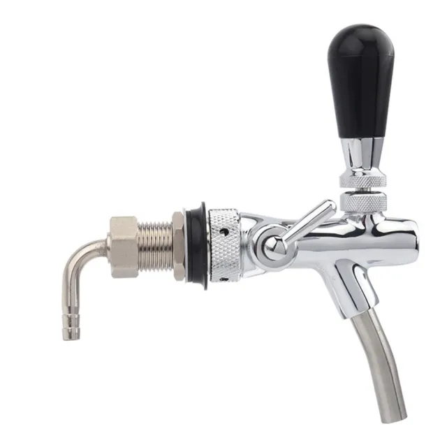 Easy Maintenance Chrome Finish Beer Faucet with Shank Time Saving and Durable