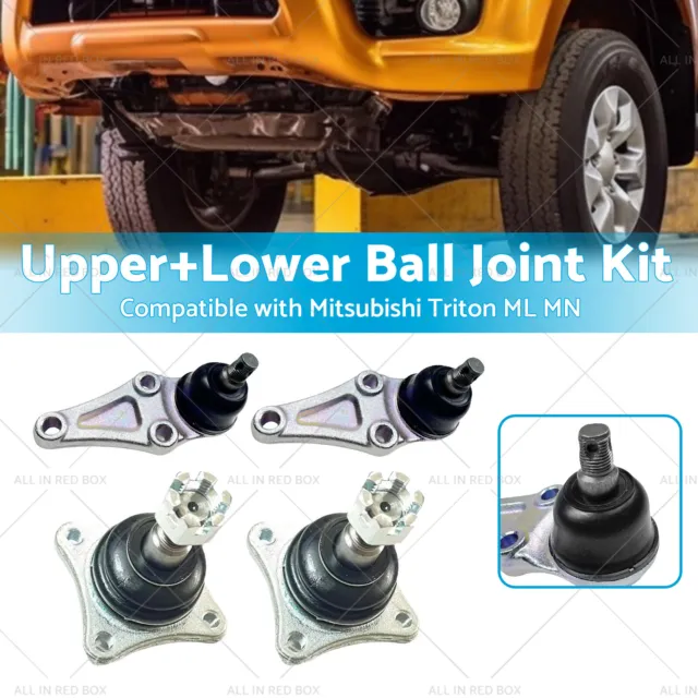 4pcs Upper+Lower Ball Joint Kit Suitable for Mitsubishi Triton ML MN UTE 4WD RWD