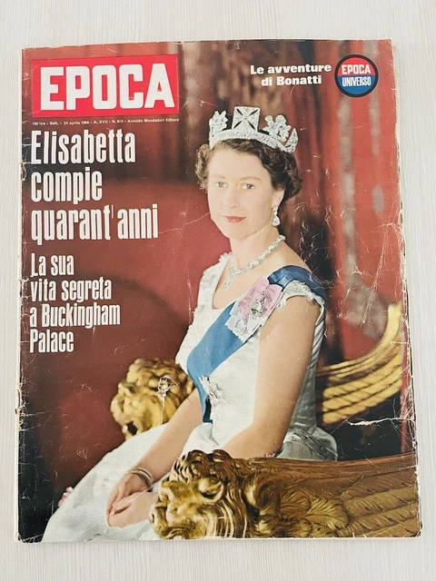 Giornale Epoca 24 Aprile 1966 40 Anni regina Elisabetta