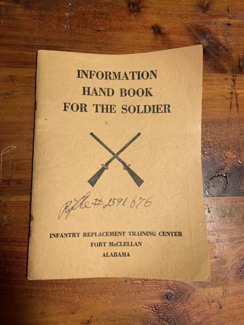 VTG WWII Fort McClellan Alabama 1944 Information Hand Book For The Soldier