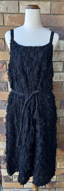 GORMAN SIZE 14 Black Summer 2018 Party Popper Dress With Fabric Belt 60.00 PicClick AU