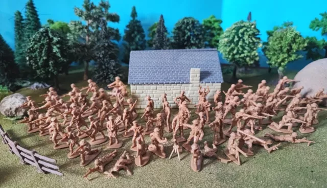 Lot Soldats Anciens Matchbox Armée Anglaise  WW2 Figurines 1/72 Vintage