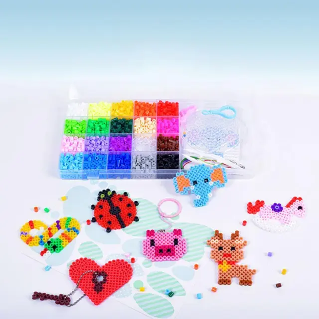Hama Beads Toy DIY Art Craft Puzzle Kit de perles de fusible avec boîte