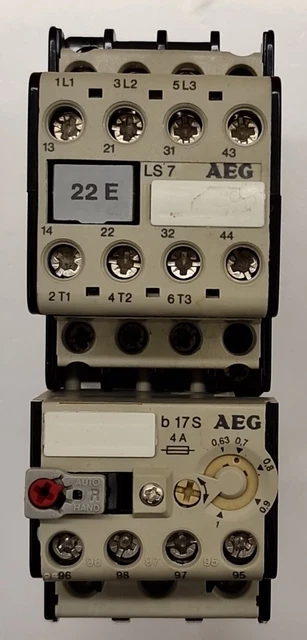 AEG 910-302-517-50 Schütz LS7  22E mit thermischem Überlastrelais b17S