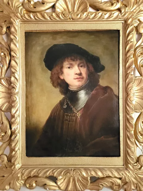 Rembrandt van Rijn - Portrait d'un jeune homme avec Gorget et Béret. Circa 1850.