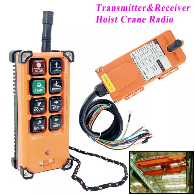 Wireless Industrial Radio Remote Control Transmitter&Receiver Hoist Crane 12-24V