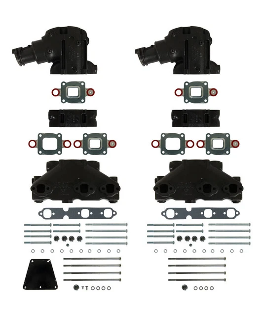 Barr Manifold Exhaust Kit for Mercruiser V-6 Dry Joint 4.3-Liter with 14° Riser