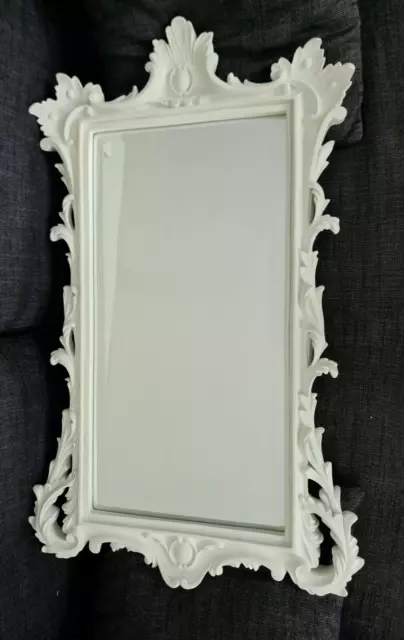 Ornate White shabby chic French style mirror