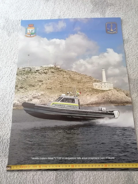 Poster locandina 40x55 cm circa GDF GUARDIA FINANZA Vedetta Costiera Otranto