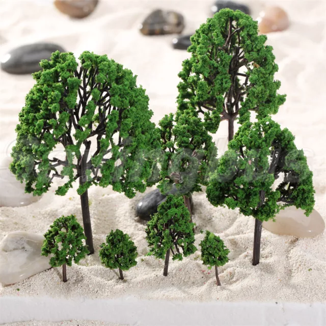 11x Assorted Model Tree Train Park Railway Layout O Scale Tree Scenery Landscape