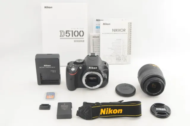 [Near Mint] Nikon D5100 16.2MP Digital SLR Camera 181clicks w/ 18-55mm VR Lens