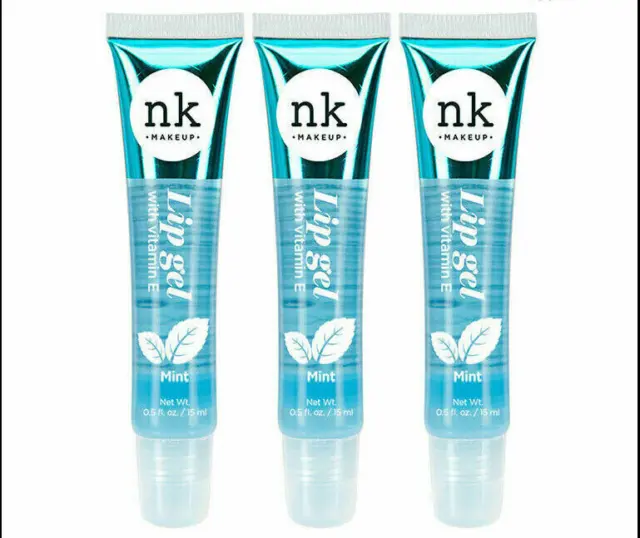 NK Makeup Mint Lip Gel Lip Gloss with Vitamin E Pack of 3