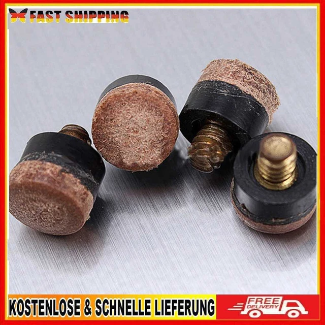10pcs Billiard Cue Head Replacement 10mm Pool Stick Head Pole Repair Accessories