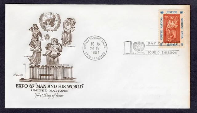 1967 Stamp #UN171 New York Man and His World FDC Artmaster
