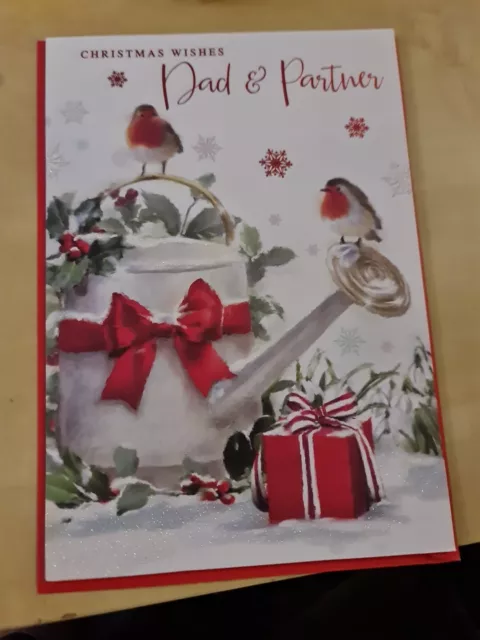 dad and partner Christmas card