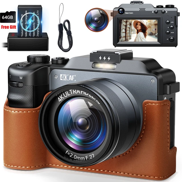 Digital Camera ORDRO EP7 4K 60FPS Camcorder Head-Mounted APP